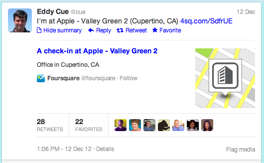 Eddy Cue Foursquare