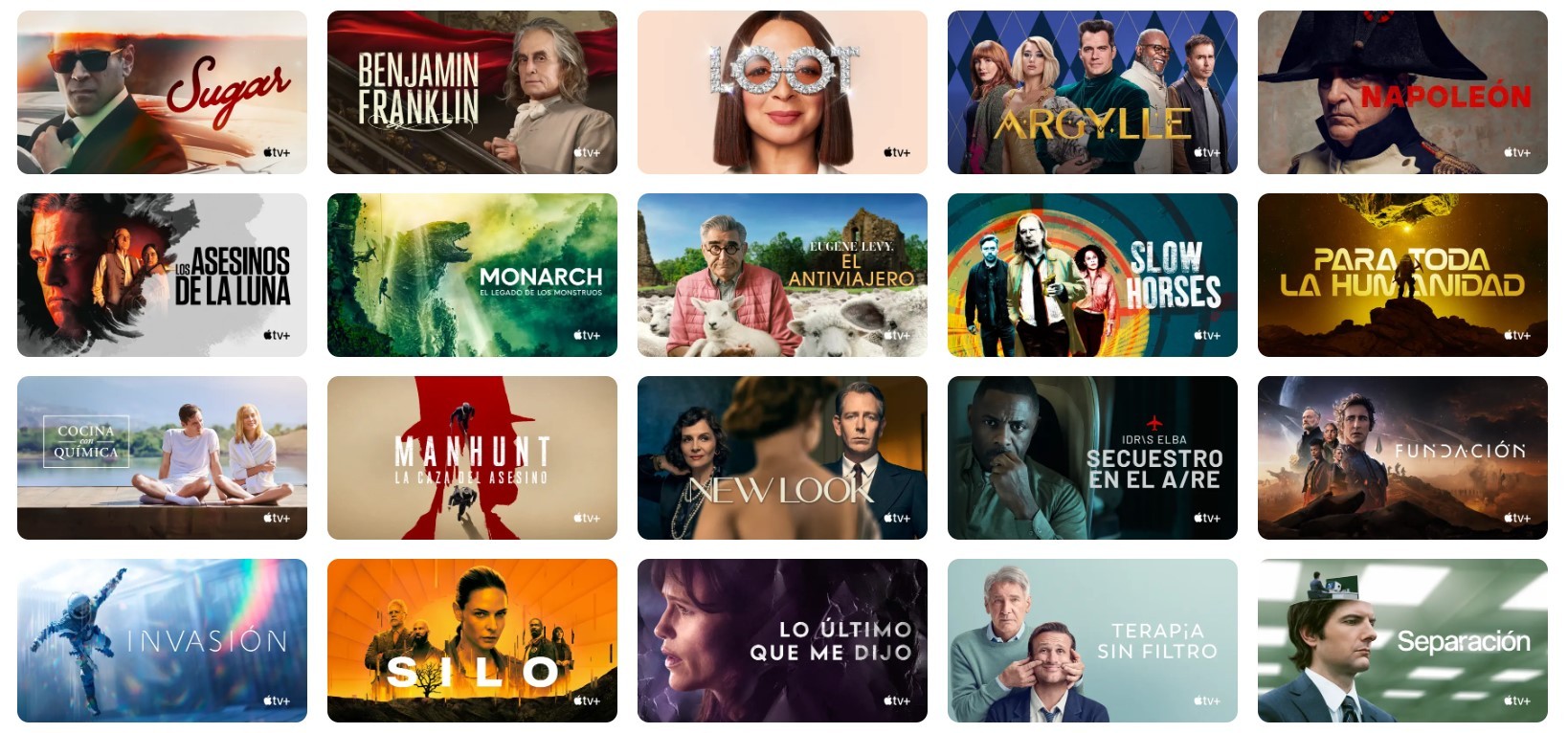 Catalogo apple tv+